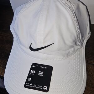 Nike White and Black Club Cap